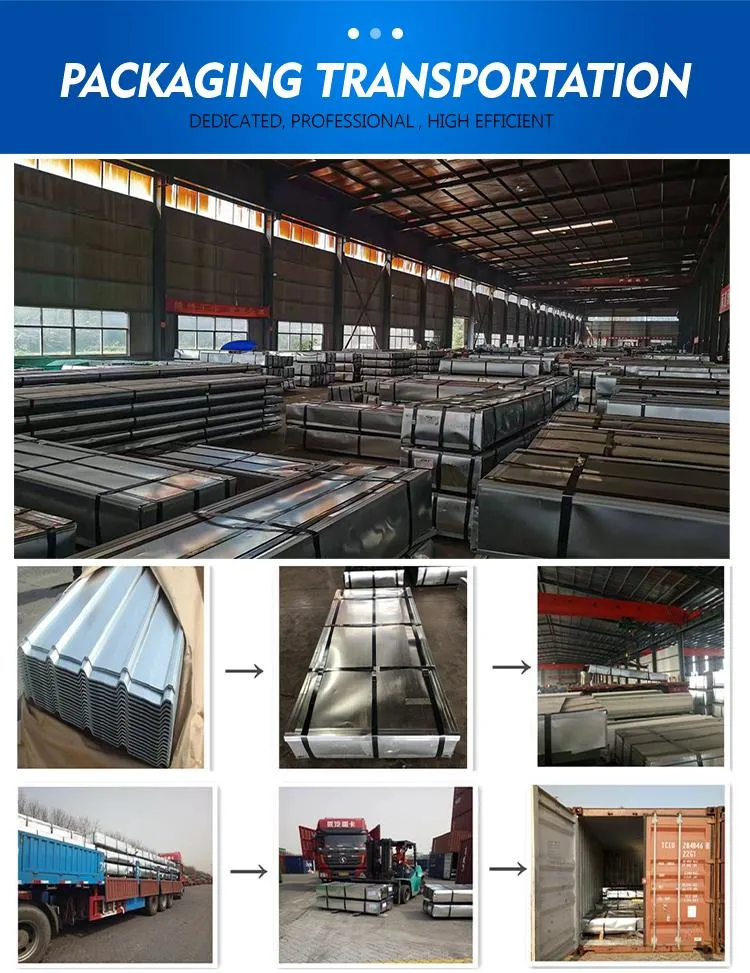 ASTM A792 G550 22/24/26/30/35 Gauge Az40 Az150 Afp Blue Color 55% Aluminium Zinc Alloy Steel Gl Sheet Aluzinc Corrugated Roofing Galvalume Roof Metal Sheet