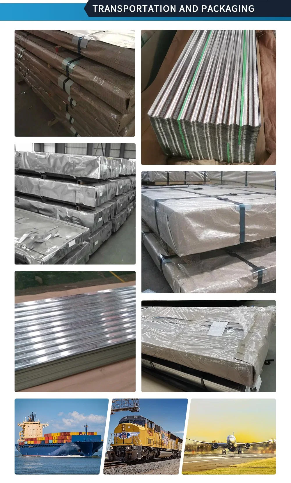 ASTM Loyal Merchant Prefab House Colour Coated Roof Sheet Corrugated Sheet Z30g Z80g Az150g Roofing Sheet